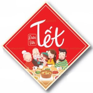 New Year stickers family 8x8cm 20 pcs/set