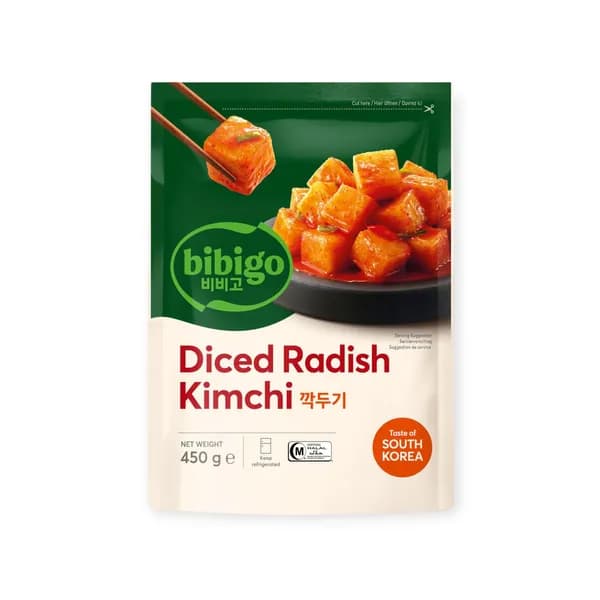 Bibigo Kimchi Radish Cubed Korean 12x450g