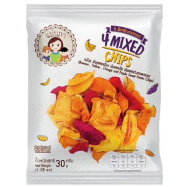 4 Mixed Banana Potatoes Chips 48x30g