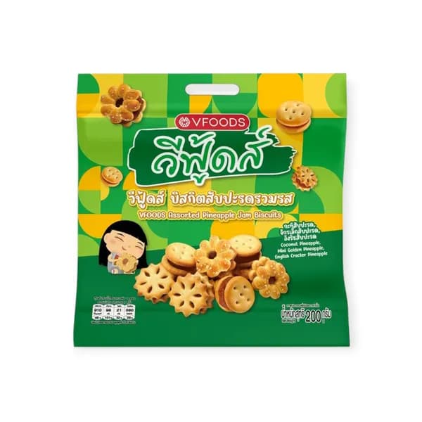 Assorted Pineapple Jam Biscuits 12x200g