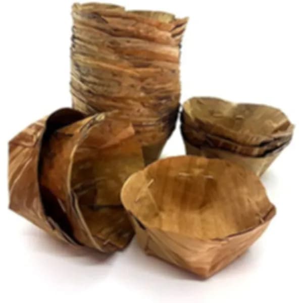 Banana Leaf Cup Wooden Pin Thailand 12cm 500g=40-45pcs