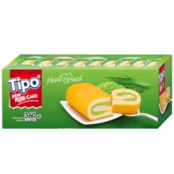 Cream-filled Pandan-flavored Roll Cake 12x360g